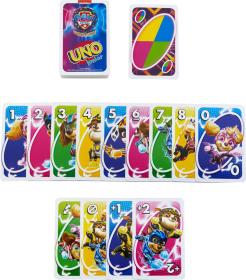 Mattel HRA Uno karty Junior Tlapková Patrola (společenská hra)