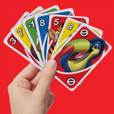 Mattel Hra Uno karty junior Zvířátka (společenská hra)