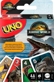 Mattel HRA Uno karty Jurský svět: Znovuzrození (společenská hra)