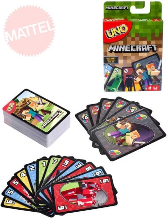 Mattel HRA Uno karty Minecraft (společenská hra)
