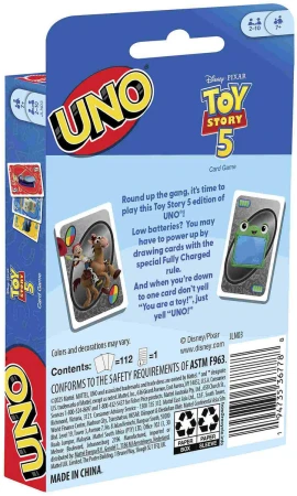 Mattel HRA Uno karty Příběh hraček 5 (Toy Story) (společenská hra)