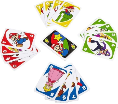 Mattel Hra Uno karty Super Mario (společenská hra)