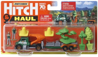 Mattel Matchbox Hitch Haul auto přepravní s přívěsem a doplňky 8 druhů