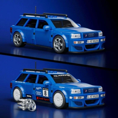 Mattel Mega Hot Wheels extrémní rychlost auto Audi 253 dílků stavebnice