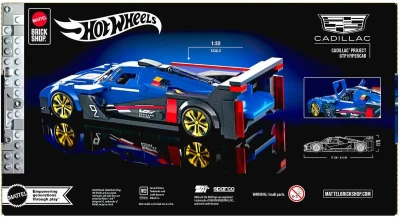 Mattel Mega Hot Wheels extrémní rychlost auto Cadillac 236 dílků stavebnice
