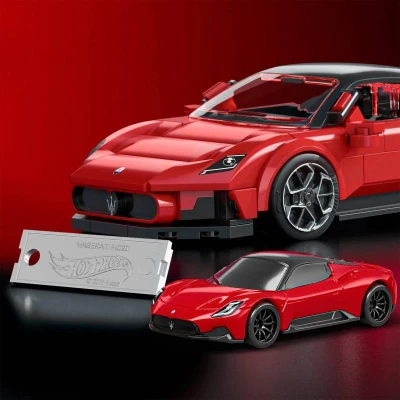Mattel Mega Hot Wheels extrémní rychlost auto Maserati 250 dílků stavebnice