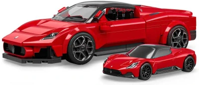 Mattel Mega Hot Wheels extrémní rychlost auto Maserati 250 dílků stavebnice