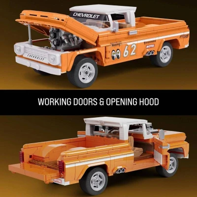 Mattel Mega Hot Wheels prémiová edice auto Chevy 858 dílků stavebnice
