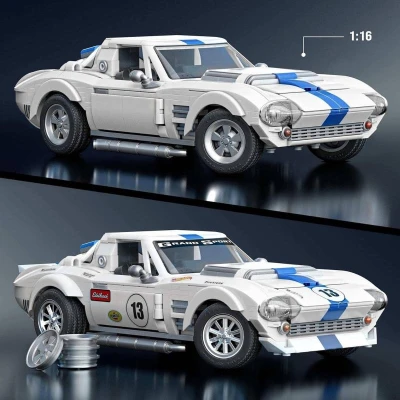 Mattel Mega Hot Wheels prémiová edice auto Corvette 918 dílků stavebnice