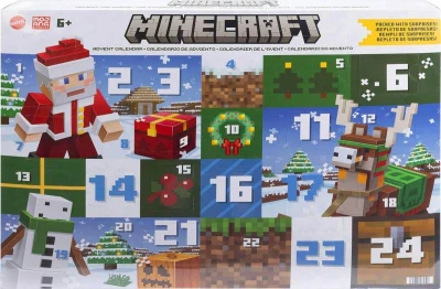 Mattel Minecraft Adventní kalendář s figurkami a doplňky 24 okének Mattel Minecraft Adventní kalendář s figurkami a doplňky 24 okének
