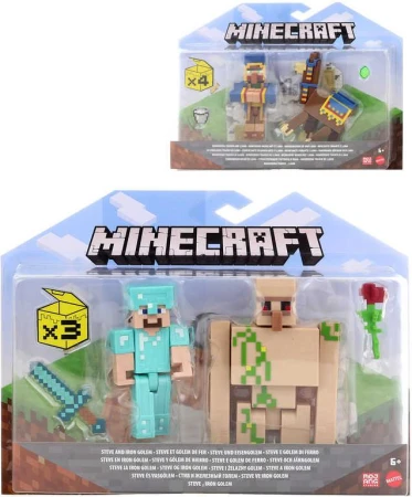 Mattel Minecraft Set 2 figurky s doplňky různé druhy plast Mattel Minecraft Set 2 figurky s doplňky různé druhy plast