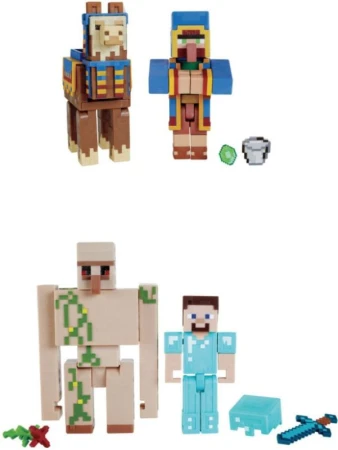 Mattel Minecraft Set 2 figurky s doplňky různé druhy plast
