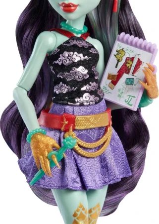 Mattel MONSTER HIGH Panenka Monsterka Jinafire Long s doplňky