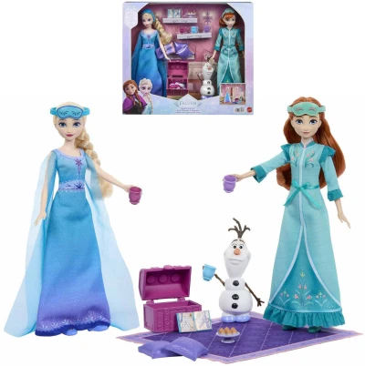 Mattel Panenka Anna a Elsa set pyžamová party Ledové království (Frozen)