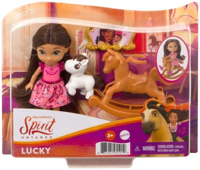 Mattel SPIRIT Malá Lucky panenka kloubová 14cm set s koníkem a doplňky