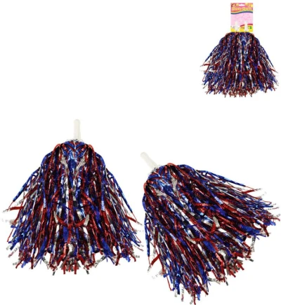 Mávátko party pom pom (pompon) třásně trikolora set 2ks na fandění Mávátko party pom pom (pompon) třásně trikolora set 2ks na fandění