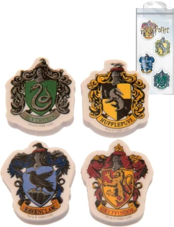 Mazaci guma tvarovaná erb kolejí Harry Potter set 4ks blister Mazaci guma tvarovaná erb kolejí Harry Potter set 4ks blister