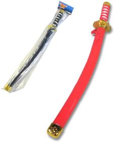 Meč dětský Ninja samurajský 62cm 2 barvy v sáčku plast Meč dětský Ninja samurajský 62cm 2 barvy v sáčku plast