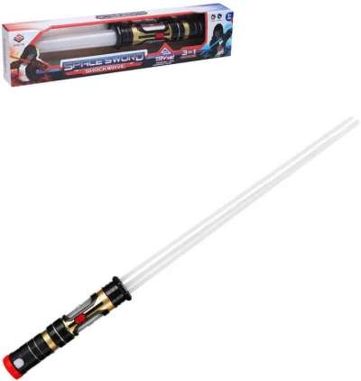 Meč vesmírný světelný teleskopický 80cm na baterie Světlo Zvuk Meč vesmírný světelný teleskopický 80cm na baterie Světlo Zvuk