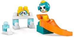 Mega Bloks Velká skluzavka baby stavebnice Peek A Blocks set 13 dílků + zvířátko