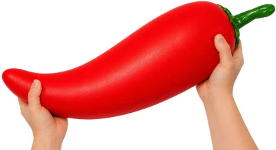 Mega squeeze chilli paprika strečová XL jumbo antistresová mačkací zelenina