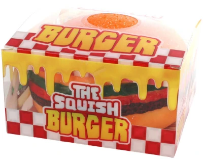 Mega squeeze hamburger strečový jumbo antistresové mačkací jídlo