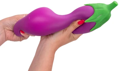 Mega squeeze lilek strečová XL jumbo antistresová mačkací zelenina