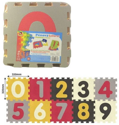 Měkké bloky Čísla E 10ks pěnový koberec baby vkládací puzzle podložka na zem Měkké bloky Čísla E 10ks pěnový koberec baby vkládací puzzle podložka na zem
