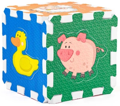 Mäkké bloky Zvieratká 6ks penový koberec baby vkladacie puzzle podložka na zem