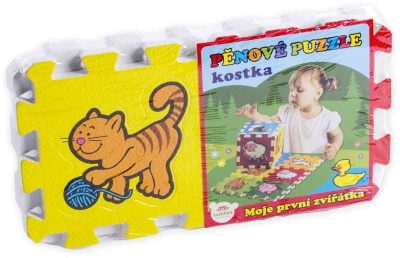 Měkké bloky Zvířátka 6ks pěnový koberec baby vkládací puzzle podložka na zem Moje první zvířátka