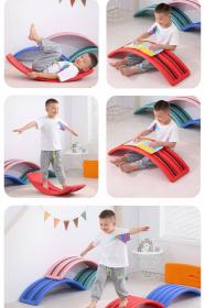 Merco Balanční deska vlnka 81x20x28cm protiskluzová červená