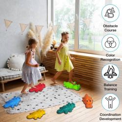 Merco Balanční kameny krokodýl set 6ks pro rozvoj motoriky