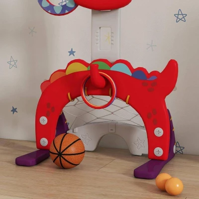 Merco Basketbalový koš multifunkční dětský se stojanem krokodýl