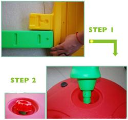 Merco Basketbalový koš žlutý stojanový nastavitelná výška 120-160cm