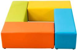 Merco Dětská měkká pěnová lavice 100x40x40cm modrá