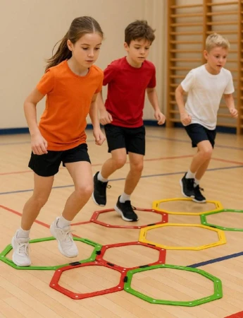Merco Hra agility tvary spojovací sada kruhy šestihranné 6 dílků