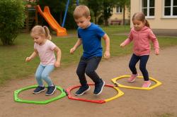 Merco Hra agility tvary spojovací sada kruhy šestihranné 6 dílků