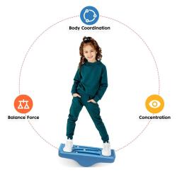 Merco Hra balanční senzorická deska s dráhou pro kuličky 2v1 zelená