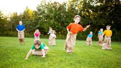 Merco Hra skákací pytel canvas 50x70cm sovičky set 3ks