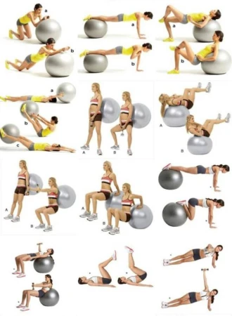 Merco Míč FitGym overball 55cm fialový fitness gymball rehabilitační