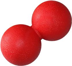 Merco Míček masážní duální 6x12cm rehabilitační TPE červený Merco Míček masážní duální 6x12cm rehabilitační TPE červený