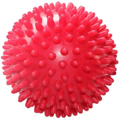 Merco Míček masážní rehabilitační ježek 9cm s bodlinkami soft červený Merco Míček masážní rehabilitační ježek 9cm s bodlinkami soft červený