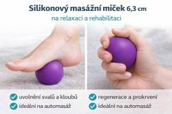 Merco Míček masážní silikonový 6,5cm na relaxaci a rehabilitaci fialový