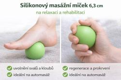 Merco Míček masážní silikonový 6,5cm na relaxaci a rehabilitaci zelený