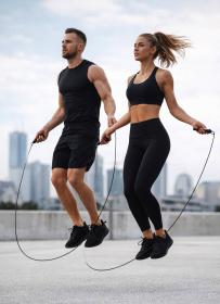 Merco Švihadlo Self-Lock 2,8m hliníkové rukojeti ocelové lanko černé