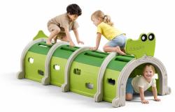 Merco Tunel prolézačka krokodýl s nášlapy 200x56x92cm set 4 díly plast