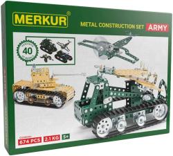 Merkur 104 Army set 674 dílků KOVOVÁ (stavebnice)