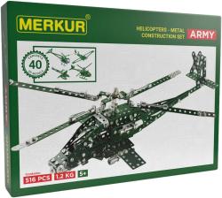 Merkur Helicopter set 516 dílků KOVOVÁ (stavebnice)