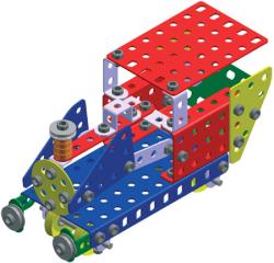 Merkur M 032 Vláček Železniční modely 300 dílků KOVOVÁ (stavebnice)