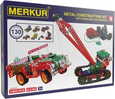 Merkur M8 Velká sada 1414 dílků KOVOVÁ (stavebnice) Merkur M8 Velká sada 1414 dílků KOVOVÁ (stavebnice)
